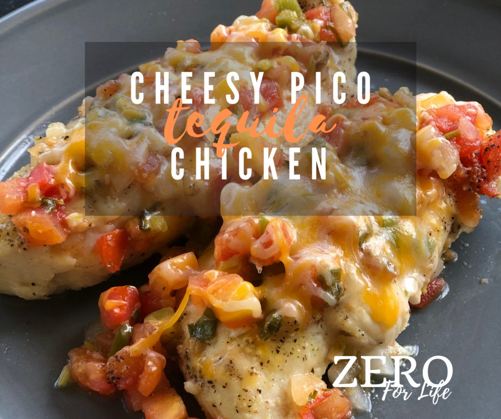 Image of Cheesy Pico Tequila Chicken on a plate.