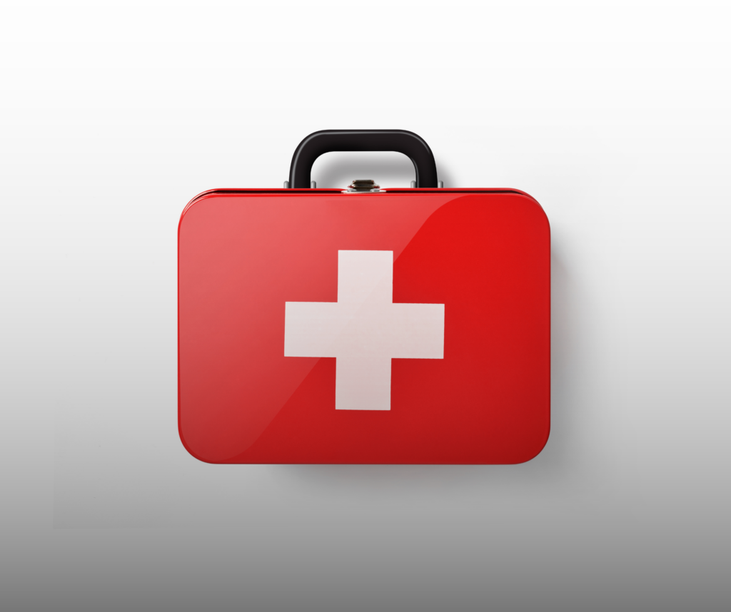 Image of a first aid kit as a placeholder image for the article "If I (or My Child) Have Celiac Disease But No Symptoms, Can I Still Eat Gluten?"