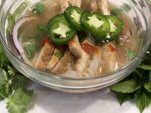 Image of bowl of gluten-free Fast Chicken Pho.
